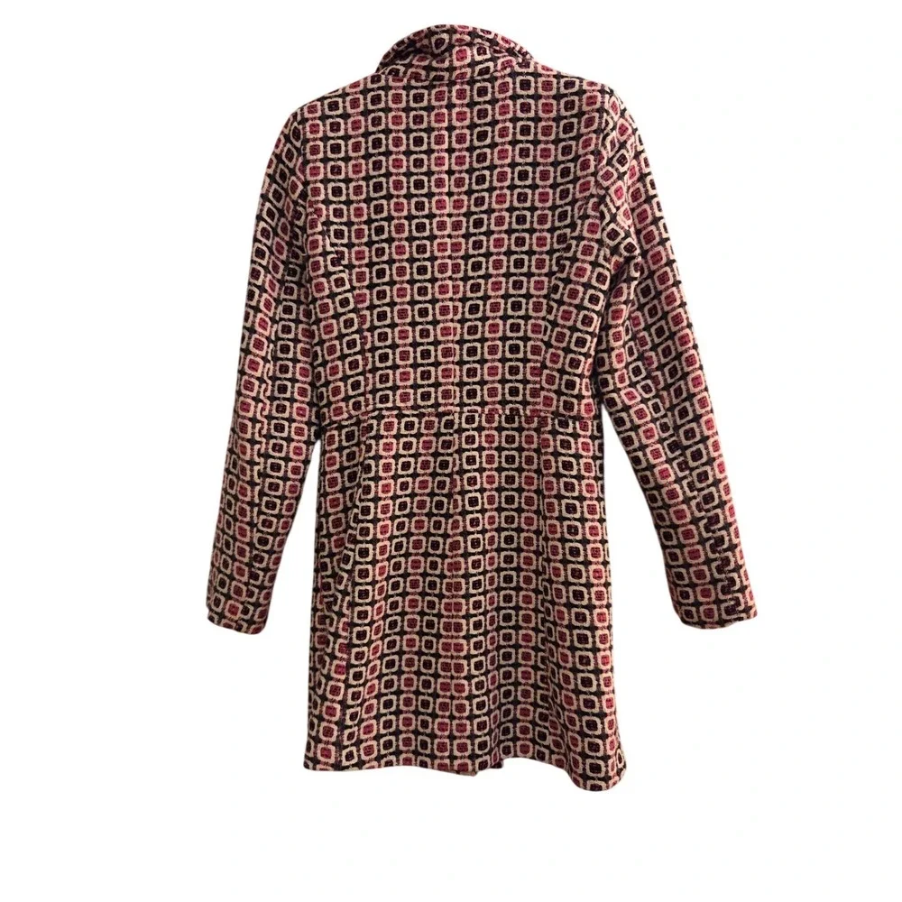 Y2K Bouclé Coat, Pink Tweed, Coquette, Twee, Mod, Retro, Statement Jacket, Sz M - Picture 5 of 15